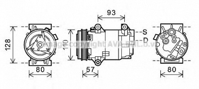 AVA QUALITY COOLING uzk001 -  Компрессор, кондиционер